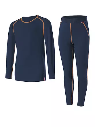 LÖFFLER | Ensemble de sous-vêtements longs chaud Transtex pour enfants | dunkelblau